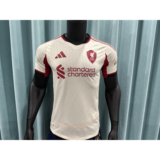 25/26 Liverpool Away Jersey（Ecru Off-White·Anfield Shield）